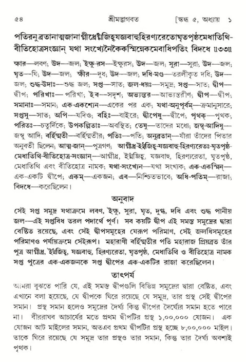  শ্রীমদ্ভাগবত, ৫ম স্কন্ধ-পৃষ্ঠা নং- ৫৪ 