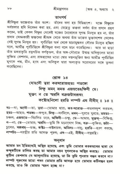  শ্রীমদ্ভাগবত, ৫ম স্কন্ধ-পৃষ্ঠা নং- ৮৮ 