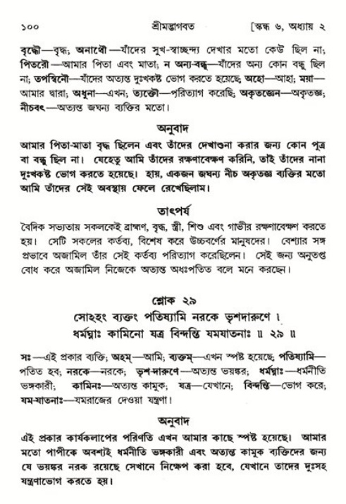  শ্রীমদ্ভাগবত, ৬ষ্ঠ  স্কন্ধ-পৃষ্ঠা নং- ১০০ 