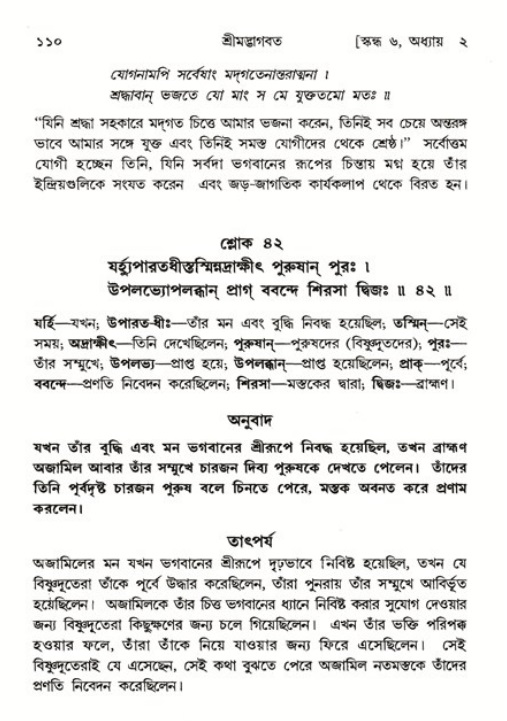  শ্রীমদ্ভাগবত, ৬ষ্ঠ  স্কন্ধ-পৃষ্ঠা নং- ১১০ 