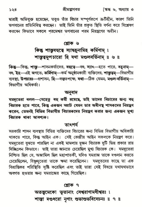  শ্রীমদ্ভাগবত, ৬ষ্ঠ  স্কন্ধ-পৃষ্ঠা নং- ১২৪ 