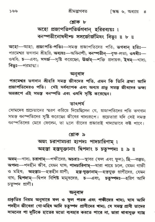  শ্রীমদ্ভাগবত, ৬ষ্ঠ  স্কন্ধ-পৃষ্ঠা নং- ১৬৬ 