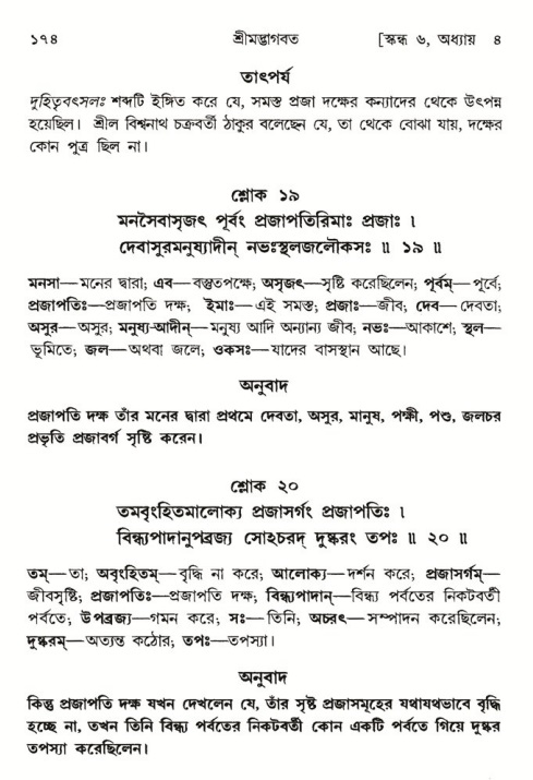  শ্রীমদ্ভাগবত, ৬ষ্ঠ  স্কন্ধ-পৃষ্ঠা নং- ১৭৪ 