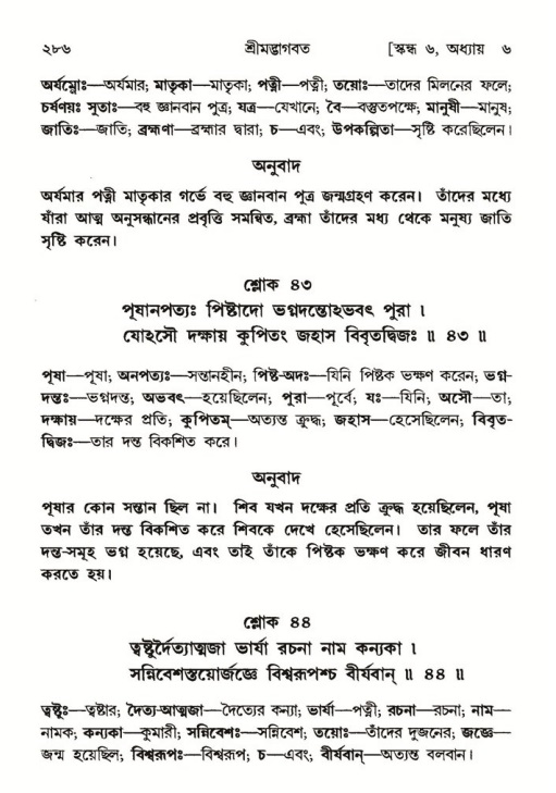 শ্রীমদ্ভাগবত, ৬ষ্ঠ  স্কন্ধ-পৃষ্ঠা নং- ২৮৬