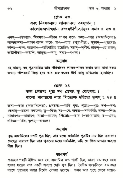  শ্রীমদ্ভাগবত, ৬ষ্ঠ  স্কন্ধ-পৃষ্ঠা নং- ৩২ 