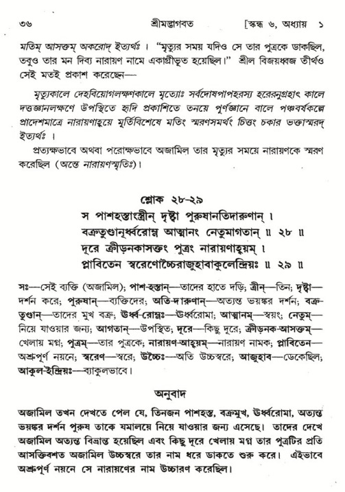  শ্রীমদ্ভাগবত, ৬ষ্ঠ  স্কন্ধ-পৃষ্ঠা নং- ৩৬ 