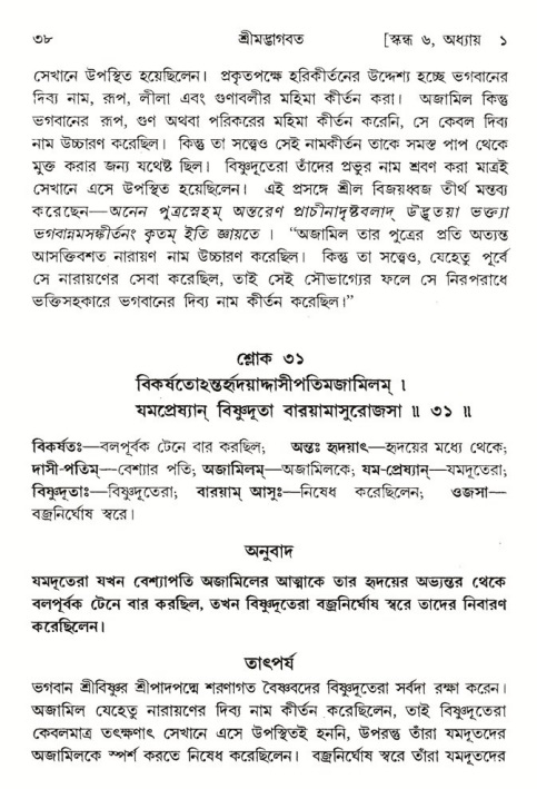  শ্রীমদ্ভাগবত, ৬ষ্ঠ  স্কন্ধ-পৃষ্ঠা নং- ৩৮ 