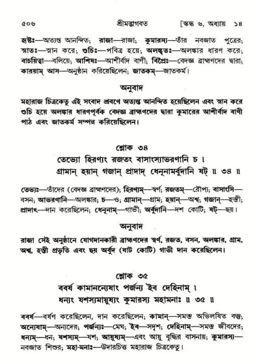 শ্রীমদ্ভাগবত, ৬ষ্ঠ  স্কন্ধ-পৃষ্ঠা নং- ৫০৬