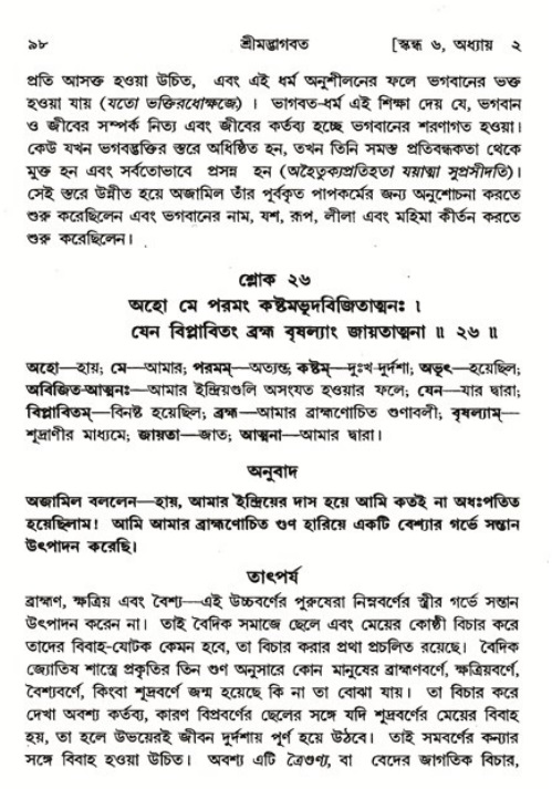  শ্রীমদ্ভাগবত, ৬ষ্ঠ  স্কন্ধ-পৃষ্ঠা নং- ৯৮ 