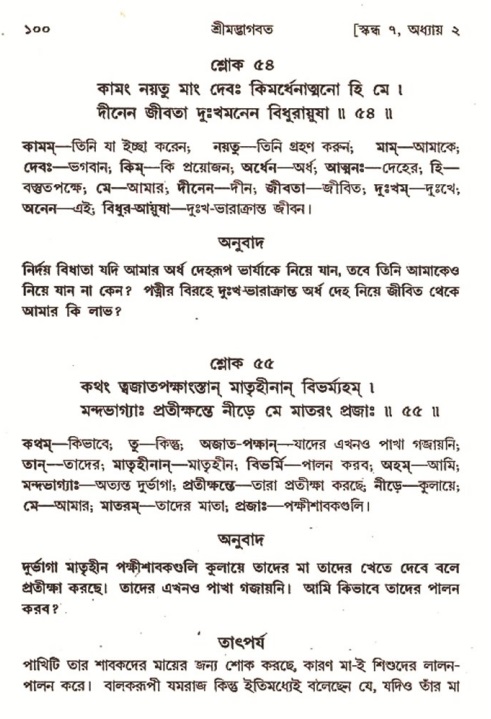  শ্রীমদ্ভাগবত, ৭ম স্কন্ধ-পৃষ্ঠা নং- ১০০ 
