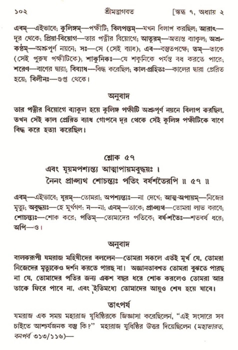  শ্রীমদ্ভাগবত, ৭ম স্কন্ধ-পৃষ্ঠা নং- ১০২ 
