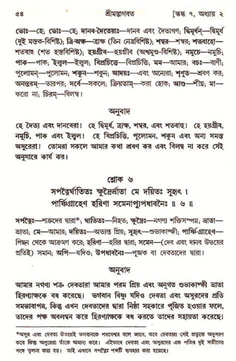  শ্রীমদ্ভাগবত, ৭ম স্কন্ধ-পৃষ্ঠা নং- ৫৪ 