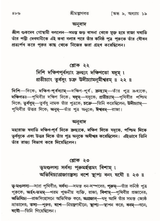 শ্রীমদ্ভাগবত, ৯ম স্কন্ধ-পৃষ্ঠা নং- ৪৮৬