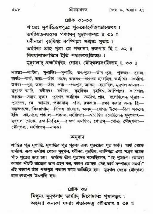 শ্রীমদ্ভাগবত, ৯ম স্কন্ধ-পৃষ্ঠা নং- ৫৩৮