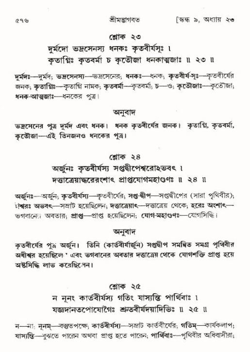 শ্রীমদ্ভাগবত, ৯ম স্কন্ধ-পৃষ্ঠা নং- ৫৭৬