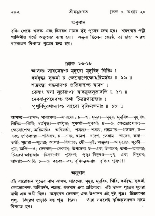 শ্রীমদ্ভাগবত, ৯ম স্কন্ধ-পৃষ্ঠা নং- ৫৯২